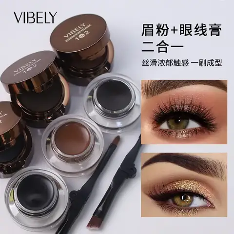 VIBELY Waterproof Brow & Eyeliner Duo