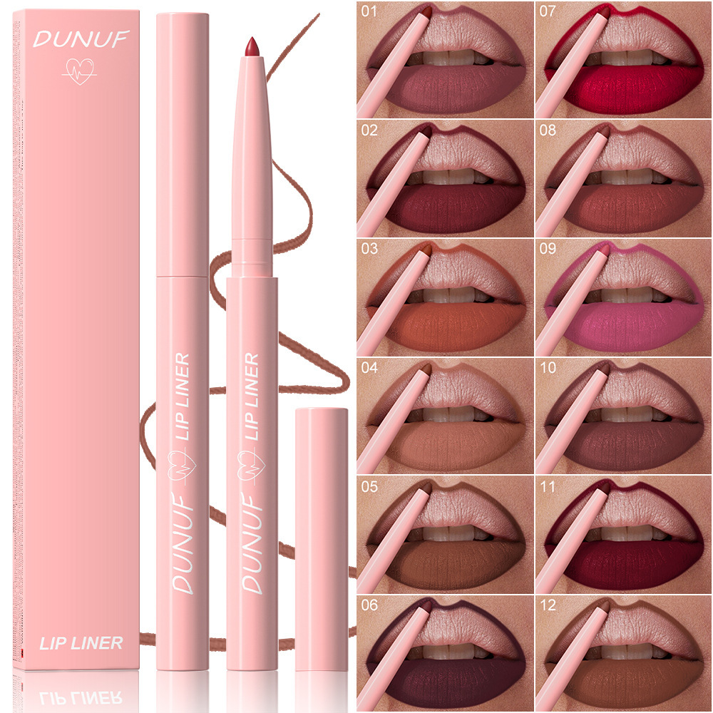DUNUF 12-Color Matte Lip Liner