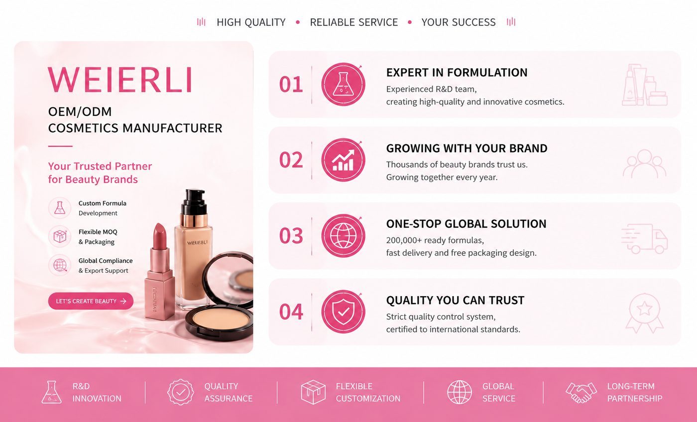 WEIERLI OEM ODM cosmetics service advantages